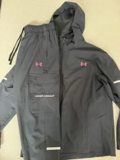 UNDER ARMOUR ジャージ上下セット ブラック　上L 下XL