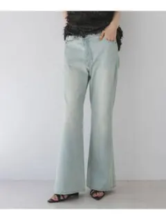 JEANASIS オーバーラップフレアデニム ライトブルー