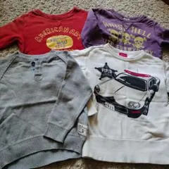 110トレーナー3枚＆100セーター1枚 男の子 4点セット