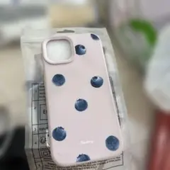 Blueberry ブルーベリー柄 iPhone15ケース