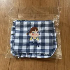 Milky ペコちゃん ギンガムチェック フリルポーチのサムネイル