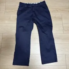 ネイビーブルー ワークパンツ ストレートレッグ