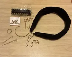 ゴールド ブラック アクセサリー9点セット