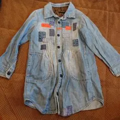 ジャンクストアー☆ワンピース☆シャツ☆美品☆110☆デニム