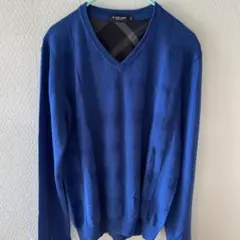 BLACK LABEL CRESTBRIDGE 青 Vネック ニット M