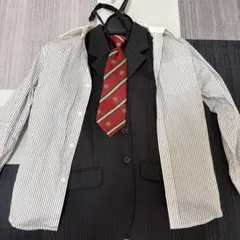 ストライプ フォーマルスーツ 100cm ネクタイ付き