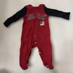 JORDAN 赤黒ロンパース 3M 56-62cm