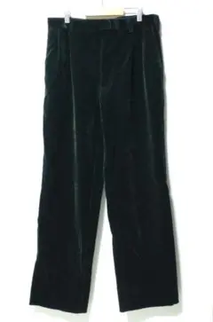 日本被服工業組合連合会 ダークグリーン ストレートパンツメンズ ベロア調 82
