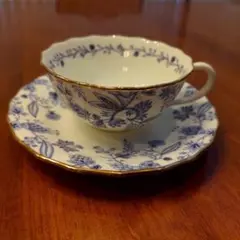 NORITAKE 青い花柄 ティーカップ・ソーサーセット