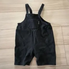 COMME CA ISM ブラックオーバーオール 80cm