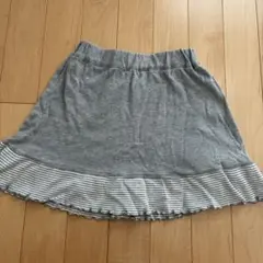 COMME CA ISM スカート グレー ボーダー ほつれあり（写真参照）