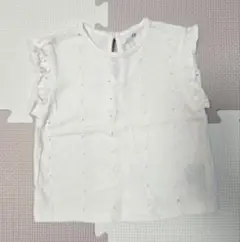 新品 H&M ノースリーブTシャツ 75 ホワイト