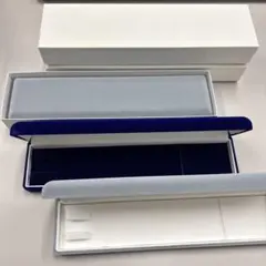 新品3セットネックレス用ジュエリーボックス グレー、ブルー