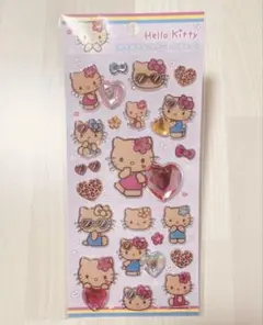 ハローキティー　キラキララインストーンシール　日焼け キティ