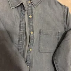 earth music&ecology ライトブルー長袖シャツ