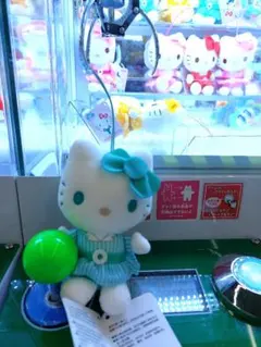 ハローキティ レトロワンピースちょいデカマスコット ぬいぐるみ　キティ　マスコッ