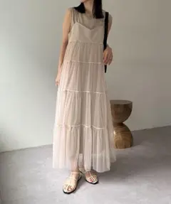 CAPRICIEUX LE'MAGE 2SETチュールキャミワンピース