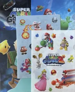 マリオギャラクシー　A4クリアファイル　全5種各1枚　コンプリートセット