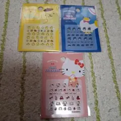 新品*ダイソー　サンリオ　ネイルシール　キティ　ポムポムプリン　サム