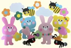 No.1002 4月壁面飾り　5月壁面飾り　春の壁面飾り　春　虫さん　いちご