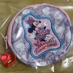 新品　ミニー カプセルトイ パルパルーザ　 ハート柄　パープル　ポーチ