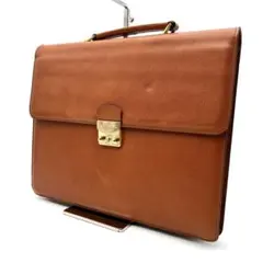 【LANCEL】 ビジネスバッグ ブリーフケース レザー ブラウン フランス製のサムネイル