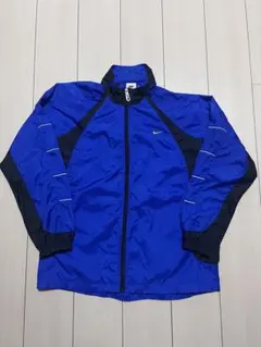 NIKE 90s ナイロンジャケット　ブルー　白タグ　ナイロン　シンプルロゴ