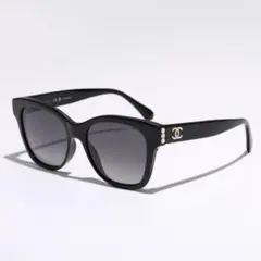 CHANEL サングラス パール ココマーク ブラック メーカー保証書付き