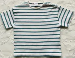 futafuta DAILY LINE ボーダーTシャツ 80 グリーン