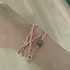 ピンクキラキラ ブレスレット