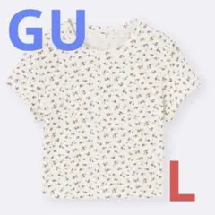 GU 花柄　プリント 半袖　Tシャツ