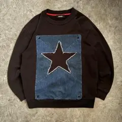 00s DIESEL スウェット トレーナー スターデニム 星 y2k グランジ 