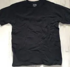 ワッフル地半袖Tシャツブラック