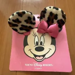 ディズニーリゾート　ヘアピン　豹柄　ヒョウ柄　ミニー