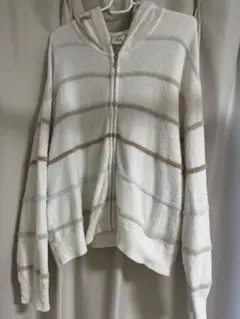 ジェラピケ フード付きルームウェア アイボリー