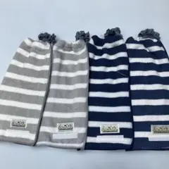 おりこうエプロン　ボーダーロボットブラザーズタグふわふわタオルエプロン4枚セット