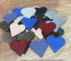 ハート型革タグ　E