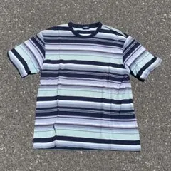 old UNIQLO マルチボーダーTシャツ Y2K フェード シティーボーイ 