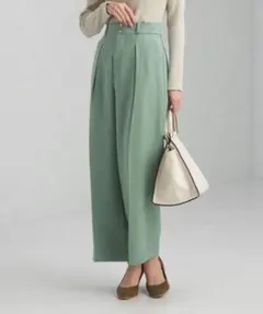 ◆ グリーンレーベルリラクシング トリクシオンオックス ストレート ワイドパンツ