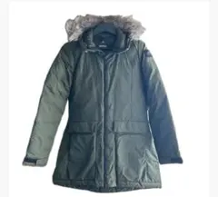 adidasオリーブグリーン ファー付きモッズコート