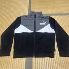 PUMA ジップアップジャケット 黒/グレー130