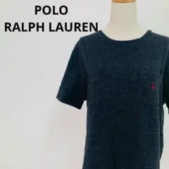 美品 POLO RALPH LAUREN Tシャツ L ポロマーク刺繍 グレー