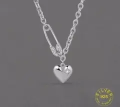 429★バカ売れ・再入荷無★シルバー ハート ネックレス s925 czダイヤ