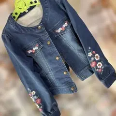 any FAM☆花柄刺繍 デニムジャケット 140サイズ
