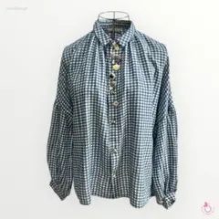 ☆ rivet&surge ギンガムチェック 長袖ブラウス カジュアル F