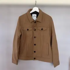 BROWNYベージュブラウンブルゾン　ボタン付きジャケット　Mのサムネイル