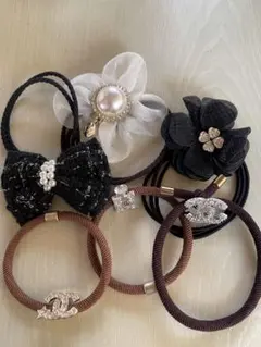 ヘアゴムセット リボン 花 デザイン