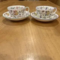 【MINTON】ハドンホール ティーカップ＆ソーサー2客セット 新品未使用