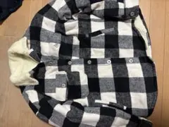 チェック柄ボアジャケット