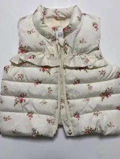 GAP 花柄ダウンベスト アイボリー